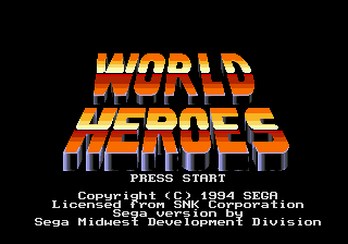 World Heroes Title Screen
